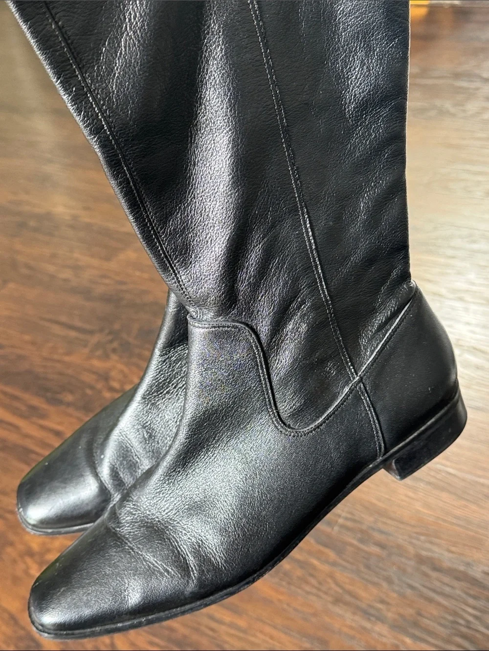 Talbots Black Leather Riding Boots